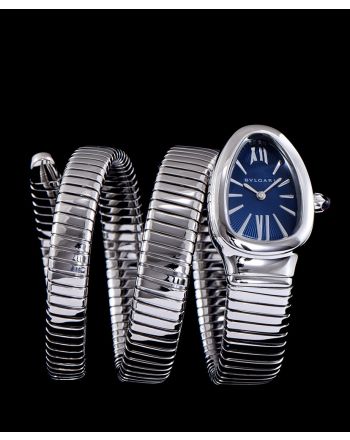 Bvlgari sliver tone stainless steel automatic watch Blue