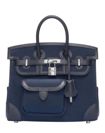 Hermes Birkin Cargo 25 Bag Dark Blue