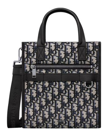 Christian Dior Safari North-South Tote Bag Dark Blue