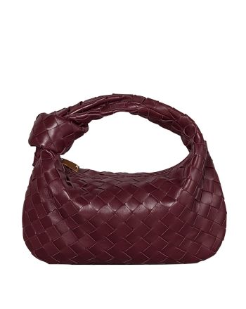 Bottega Veneta Rounded mini hobo bag in woven leather