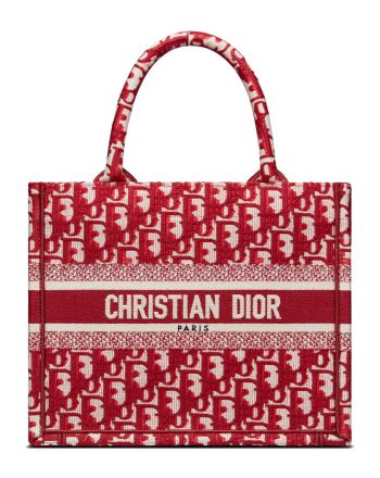 Christian Dior Small Dior Book Tote Red