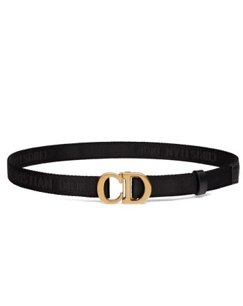 Christian Dior Women's Saddle Nylon Belt Black